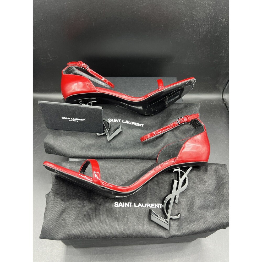 Saint Laurent Red Opyum Heels YSL EUR 37 / US Women’s Size 7 - Picture 9 of 16